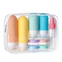 Set de 16 sticle de călătorie din silicon, recipiente etanșe pentru articole de toaletă, sticle de șampon, balsam și cremă aprobate de TSA 2