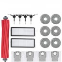 Set de 17 piese accesorii pentru aspirator robotic HEPA filtre mopuri perii laterale saci de praf piese de schimb din silicon și cauciuc 7