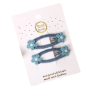 Set de 2 agrafe de par pentru copii cu flori Accesorii de par dragute Agrafe decorative Motiv floral Coafuri pentru fete Aspect elegant Confort de purtat 3