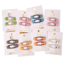 Set de 2 agrafe de par pentru copii cu flori Accesorii de par dragute Agrafe decorative Motiv floral Coafuri pentru fete Aspect elegant Confort de purtat 1