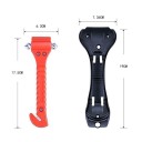 Set de 2 buc. Ciocan de siguranță de salvare 17,5x6,3 cm Cuțit curea 2 în 1 Ciocan pentru spargerea sticlei de urgență ABS Oțel carbon Instrument pentru mașină 2