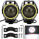 Set de 2 faruri LED pentru motociclete, lumini auxiliare de 125W, impermeabile IP68, iluminare puternică de 1200lm, accesorii 2