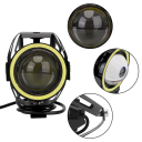 Set de 2 faruri LED pentru motociclete, lumini auxiliare de 125W, impermeabile IP68, iluminare puternică de 1200lm, accesorii 5