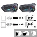 Set de 2 interfoane Bluetooth P10X cu microfoane fixe, autonomie 30 h, rază de acțiune 1000 m, indicator LED, anulare zgomot IPX6, pentru două căști 3