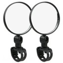 Set de 2 oglinzi rotunde pentru bicicletă 7,5 cm Oglinzi rotative pentru bicicletă cu suport pentru ghidon Rotație la 360° Accesoriu de siguranță pentru cicliști 1