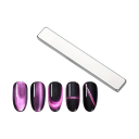 Set de 2 pixuri magnetice pentru unghii 4,7 x 0,8 cm Ochi de pisică cu efect 3D Magnet puternic pentru lac cu gel Nail Art Instrument de decorare 3