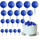 Set de 20 de decorațiuni pentru tort, bile colorate, decorațiuni din spumă pentru zile de naștere și sărbători, decorațiuni vesele 4