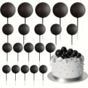 Set de 20 de decorațiuni pentru tort, bile colorate, decorațiuni din spumă pentru zile de naștere și sărbători, decorațiuni vesele 1