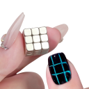 Set de 27 mini cubos magnéticos de 1,5 x 1,5 cm Imanes para decoración de uñas Efecto ojo de gato Nail art Herramienta para esmalte de gel Diseños 4