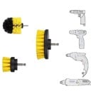 Set de 3 brosses de nettoyage pour perceuse avec des poils en nylon Trois formes d'embouts Emmanchement hexagonal Pour le nettoyage de la voiture 5