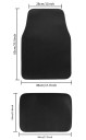 Set de 4 covorașe pentru mașină pentru podeaua din față și din spate, 65 x 28 x 45 cm și 33 x 44 cm, covoare auto negre pentru protecția interiorului 2