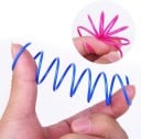 Set de 4 jucării pentru pisici de primăvară Spirale colorate din plastic 5,5 x 2 cm Jucărie interactivă pentru pisoi Jucărie de vânătoare 2