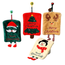 Set de 4 prosoape de mână cu motive de Crăciun și buclă 18,7 x 23,7 cm fleece întărit rapid uscat absorbant pentru baie și bucătărie 9