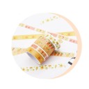 Set de 5 bucăți de bandă cu motiv de fructe Petrecere portocalie 2 m pentru decorarea jurnalelor, planificatoarelor, invitațiilor și altor proiecte creative 2