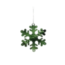 Set de 5 bucăți de ornamente de Crăciun din plastic transparent în formă de fulg de zăpadă 5 cm cu suspendare pe sfoară pentru bradul de Crăciun 1