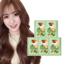 Set de 5 Champú colorante capilar herbal natural 5 minutos Cobertura de canas Nutrición Regeneración Composición suave Extractos de plantas Sin irritación 6