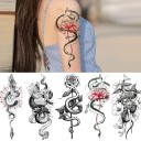 Set de 5 tatuaje temporare șarpe dragon chinezesc 21 x 11,4 cm Tatuaj adeziv impermeabil Autocolant tatuaje Pentru bărbați și femei Decor temporar corporal 2
