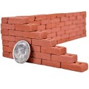 Set de 50 bucăți de cărămizi mini pentru construcții cu găuri 16 x 8 x 4,5 mm Cărămizi realiste pentru modele și miniaturi Piese de construcție 3
