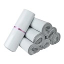 Set de 50 bucăți de pungi din plastic pentru ambalarea cadourilor cu închidere adezivă 17x30cm, plicuri gri deschis pentru expedierea coletelor 10