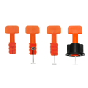 Set de 51 bucăți sistem de nivelare pentru plăci cleme și distanțiere 36×73 mm plastic oțel inoxidabil pentru montarea plăcilor 2