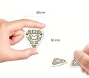 Set de 6 bucăți de pene de chitară de 0,71 mm cu husă cu prindere prin buton Husă portabilă cu inel pentru muzicieni și chitariști Husă pentru pene 4