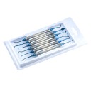 Set de 6 instrumente metalice pentru umpluturi dentare cu cap de spatulă acoperit cu titan pentru rășină compozită instrumente stomatologice 1