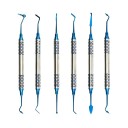 Set de 6 instrumente metalice pentru umpluturi dentare cu cap de spatulă acoperit cu titan pentru rășină compozită instrumente stomatologice 4