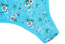 Set de 6 unidades de braguitas tipo tanga con estampado floral Algodón con mezcla de spandex Lazo decorativo en la parte delantera Selección 6