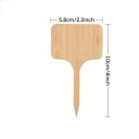 Set de 60 de etichete pentru plante din bambus, 10 cm, în formă de T, ecologice, impermeabile, pentru flori și răsaduri 3