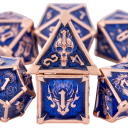 Set de 7 dés de jeu Fantaisie Sombre Crâne dés RPG pour jeux de société Donjons et Dragons et jeux de rôle 7