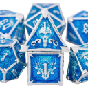 Set de 7 dés de jeu Fantaisie Sombre Crâne dés RPG pour jeux de société Donjons et Dragons et jeux de rôle 6