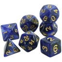 Set de 7 zaruri poliédrice RPG stil galaxie set fantasy multicolor pentru jocuri de masă Dungeons & Dragons 4