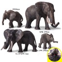 Set de animales familia elefante 4 piezas 2