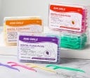 Set de ață dentară cu scobitoare 50 buc 2 în 1 suport cu ață cutie plastic colorată pentru curățarea spațiilor interdentare 9