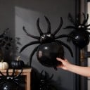 Set de baloane umflate în formă de păianjen 5 buc Halloweenskă decorare 78 x 82 cm Baloane mari din folie Negre Decor pentru petrecerea de Halloween 3