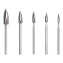 Set de biți pentru sculptură 11 buc Stopcă 3 mm Freze 3 până la 8 mm și vârfuri de gravare din oțel HSS Argintii pentru microbursă și sculptură 2