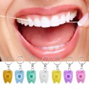 Set de brichete cu ață dentară 30 buc 15 m pe bucată, carcasă din plastic cu inel, carcasă portabilă multicoloră pentru igiena orală 1