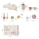 Set de ceai Montessori din lemn pentru copii cu ceainic, 2 căni, tavă și lingurițe fără BPA, jucărie educativă pentru bebeluși, accesorii de bucătărie 2