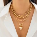 Set de chokeruri pentru femei 4 bucăți Colier chunky cu design stratificat Lungime ajustabilă Bijuterii elegante și moderne pentru purtare 4