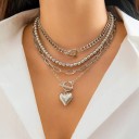 Set de chokeruri pentru femei 4 bucăți Colier chunky cu design stratificat Lungime ajustabilă Bijuterii elegante și moderne pentru purtare 3