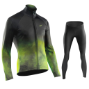 Set de ciclism pentru bărbați cu tricou cu mânecă lungă și pantaloni pentru bicicletă și sport în vreme mai rece 2