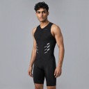 Set de ciclism pentru bărbați cu tricou fără mâneci și pantaloni scurți cu fermoar în față Material elastic 80 % poliester și 20 % spandex 4