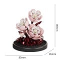 Set de construcție bujori 85 x 85 x 88 mm 167 bucăți Micro blocuri plante florale în ghiveci Model creativ pentru apartament Cadou pentru copii 2