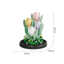 Set de construcție floare Crocusuri de primăvară sub capac transparent 8,5 x 8,5 cm Decorație elegantă pentru apartament Varianta 173 piese 2