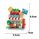 Set de construcție magazin de alimente 5,5 x 4 x 6,5 cm 150 buc MINI casă Blocuri de construcție pentru copii Fete Băieți Model creativ Jucărie de acasă Cadou 2