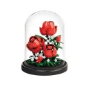 Set de construcție micro design cu trandafir roșu 85 x 85 x 106 mm 151 buc Model floral în ghiveci în cutie transparentă Decorațiune elegantă pentru casă și cadou 1