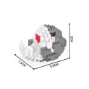 Set de construcție rechin mic pe spate 7,2 x 5,2 x 4,5 cm 244 piese Figurina marină drăguță Rechin din cărămizi pentru asamblare creativă 2
