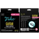 Set de corzi pentru chitară acustică DR-012 Miez hexagonal din cupru pur cu strat anticoroziv Ton cald și clar Durată lungă de viață Acordare stabilă 2