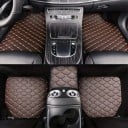 Set de covorase auto universale 5 bucăți Covorase din piele rezistente la apă pentru mașini Covorase de protecție pentru podeaua 3