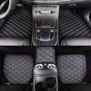 Set de covorase auto universale 5 bucăți Covorase din piele rezistente la apă pentru mașini Covorase de protecție pentru podeaua 4